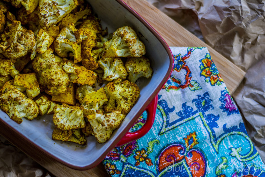 Pieczony kalafior z przyprawami/Roasted cauliflower with spices